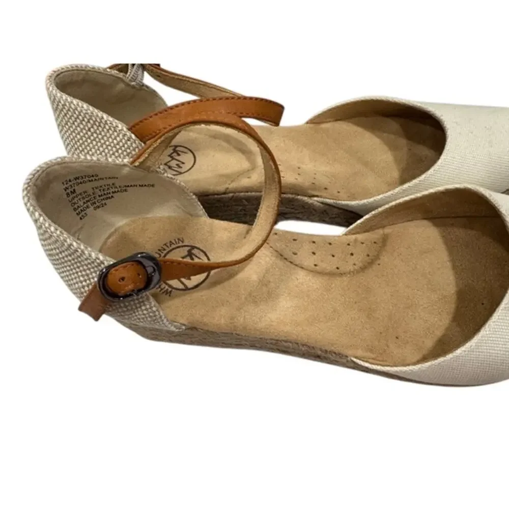 White Mountain Women's Maintain Mini-Heel Espadrille Sandal